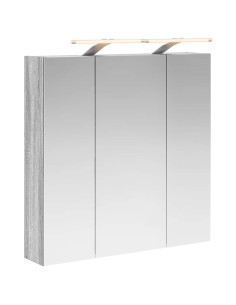 Mobiletto per specchio da bagno Grigio Sonoma 70 x 14,5 x 70 cm 2