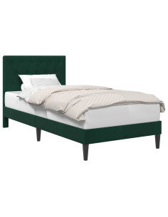 Struttura del letto Verde Scuro 90 x 190 cm Velluto 2