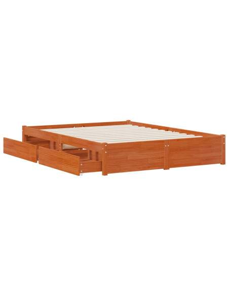 Struttura del letto con cassetto Legno di Pino Massello