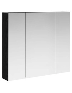 Mobiletto per specchio da bagno Rovere Nero 80 x 14.5 x 70 cm 2