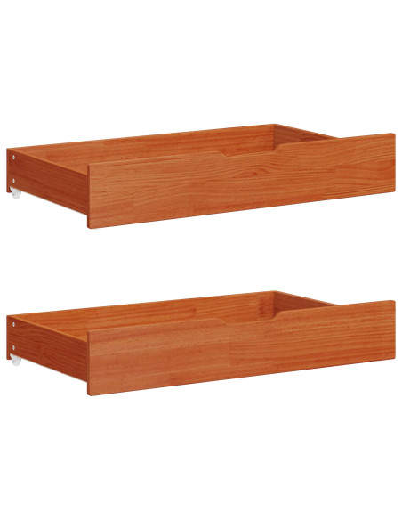 Struttura del letto Marrone cerato Legno di Pino Massello