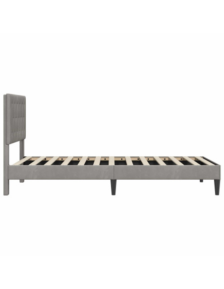 Struttura del letto Grigio Chiaro 90 x 200 cm Velluto