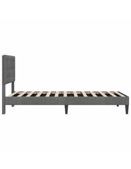 Struttura del letto Grigio Scuro 90 x 200 cm Velluto