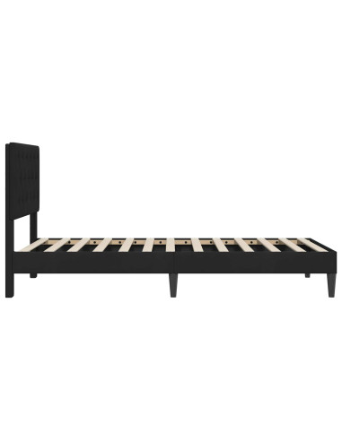 Struttura del letto con testiera Nero 90 x 200 cm Velluto