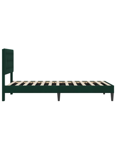 Struttura del letto Verde Scuro 100 x 200 cm Velluto