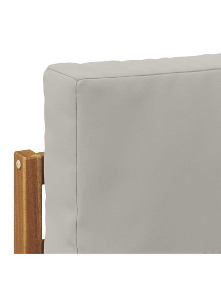 Set divano sezionale con cuscino 5 pcs Naturale e Grigio Chiaro