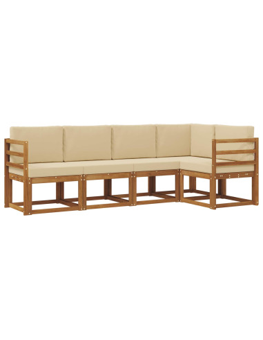 Set di divani con cuscino 5 pcs Naturale e Beige