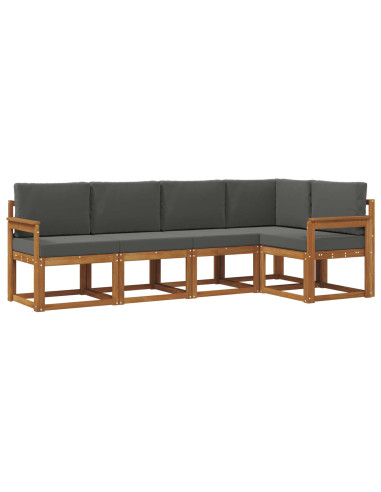 Set di divani con cuscino 5 pcs Naturale e Antracite