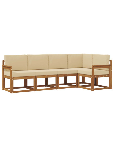 Set di divani con cuscino 5 pcs Naturale e Beige
