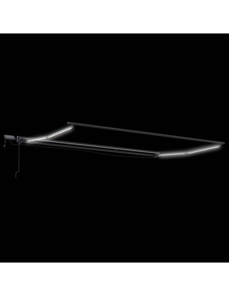 Cornice per Tenda Manuale con LED Verde e Bianco 4 × 3 m