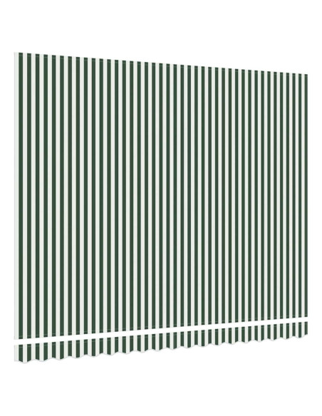 Telo di ricambio per tenda da sole Verde e Bianco 380 x 295 cm