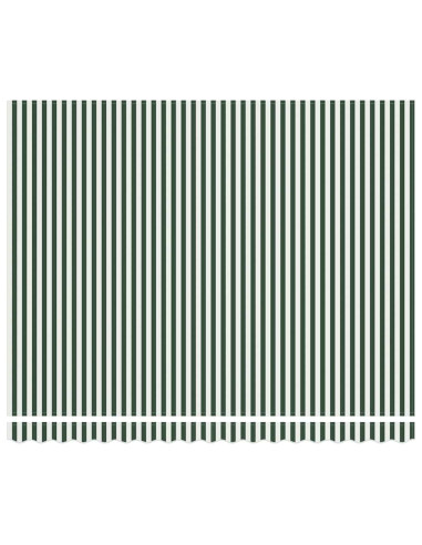 Telo di ricambio per tenda da sole Verde e Bianco 380 x 295 cm