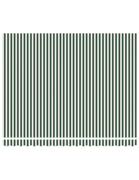Telo di ricambio per tenda da sole Verde e Bianco 380 x 295 cm