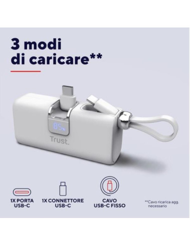 PACTO 5000 PD POCKET POWERBANK WHT