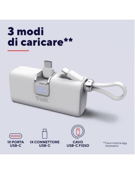 PACTO 5000 PD POCKET POWERBANK WHT