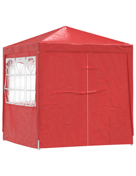 Tenda Party Rosso 200 x 200 x 240 cm PE e Acciaio