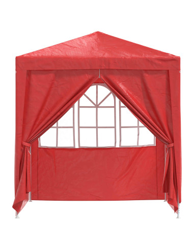 Tenda Party Rosso 200 x 200 x 240 cm PE e Acciaio