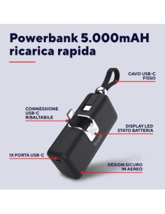 PACTO 5000 PD POCKET POWERBANK BLK 2