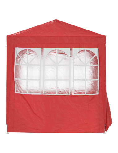 Tenda Party Rosso 200 x 200 x 240 cm PE e Acciaio