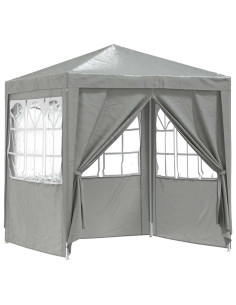 Tenda Party Grigio chiaro 200 x 200 x 240 cm PE e Acciaio 2