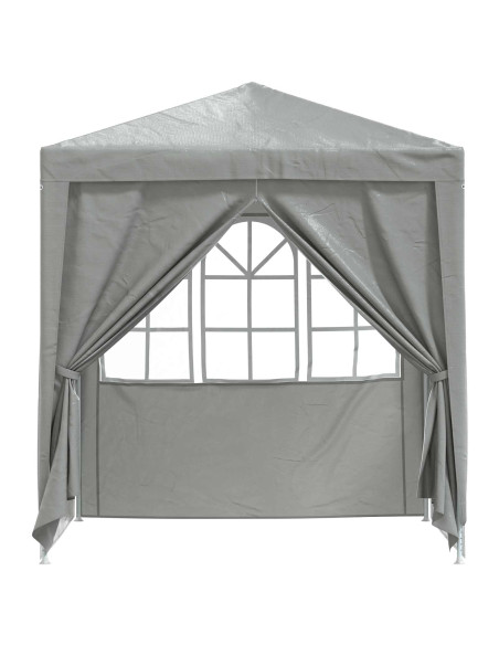 Tenda Party Grigio chiaro 200 x 200 x 240 cm PE e Acciaio
