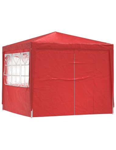 Tenda Party Rosso 250 x 250 x 240 cm PE e Acciaio
