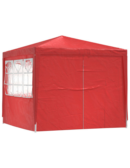 Tenda Party Rosso 250 x 250 x 240 cm PE e Acciaio