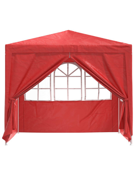 Tenda Party Rosso 250 x 250 x 240 cm PE e Acciaio