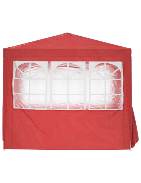 Tenda Party Rosso 250 x 250 x 240 cm PE e Acciaio