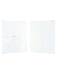 Parete per tenda da festa 2 pcs Bianco 200 x 195 cm 2