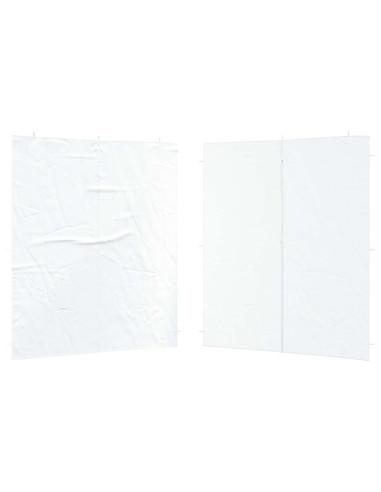 Parete per tenda da festa 2 pcs Bianco 200 x 195 cm