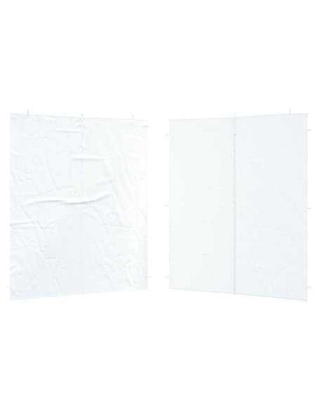 Parete per tenda da festa 2 pcs Bianco 200 x 195 cm