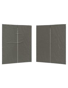 Parete per tenda da festa 2 pcs Antracite 200 x 195 cm 2