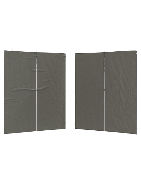 Parete per tenda da festa 2 pcs Antracite 200 x 195 cm