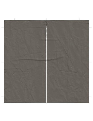 Parete per tenda da festa 2 pcs Antracite 200 x 195 cm