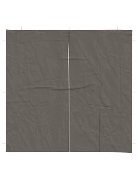 Parete per tenda da festa 2 pcs Antracite 200 x 195 cm