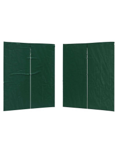 Parete per tenda da festa 2 pcs Verde 200 x 195 cm PE e Acciaio 2