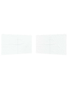 Parete per tenda da festa 2 pcs Bianco 400 x 195 cm 2
