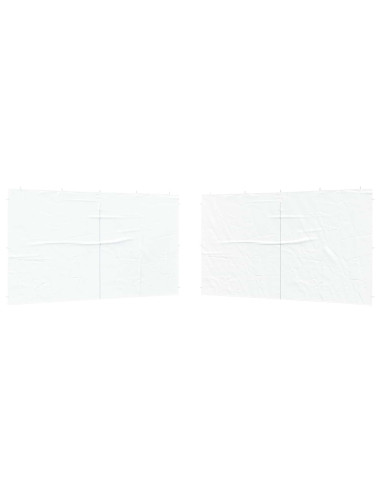 Parete per tenda da festa 2 pcs Bianco 400 x 195 cm