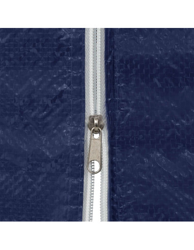 Parete per tenda da festa 2 pcs Blu 400 x 195 cm PE e Acciaio