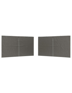 Parete per tenda da festa 2 pcs Antracite 400 x 195 cm 2