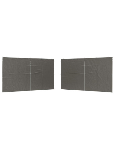 Parete per tenda da festa 2 pcs Antracite 400 x 195 cm