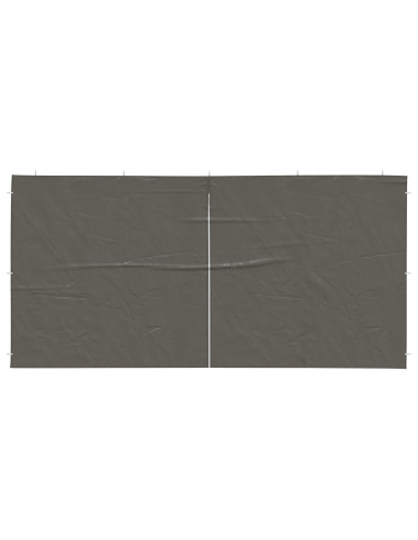 Parete per tenda da festa 2 pcs Antracite 400 x 195 cm