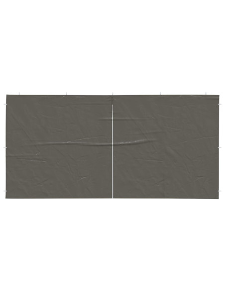 Parete per tenda da festa 2 pcs Antracite 400 x 195 cm