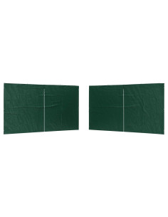Parete per tenda da festa 2 pcs Verde 400 x 195 cm PE e Acciaio 2