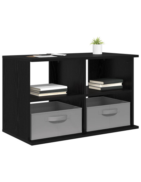 Supporto TV con cassetto Rovere Nero 79 x 40 x 48 cm
