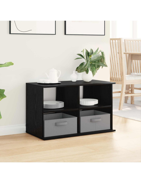 Supporto TV con cassetto Rovere Nero 79 x 40 x 48 cm