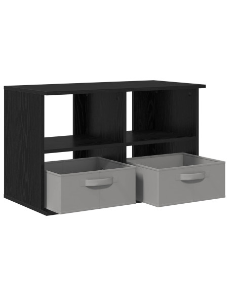 Supporto TV con cassetto Rovere Nero 79 x 40 x 48 cm
