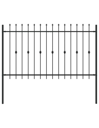 Recinzione a punte Nero 200 x 130 cm