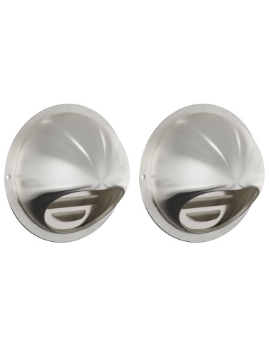 Coperture per ventilazione d'aria 2 pcs Argento 80 mm